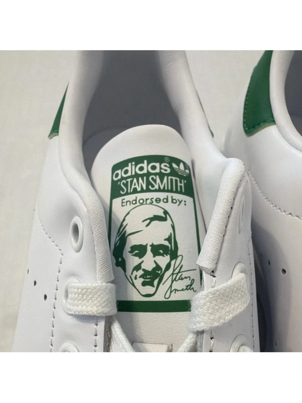 adidas Stan Smith White & Green Leather Men's Sneakers Size9